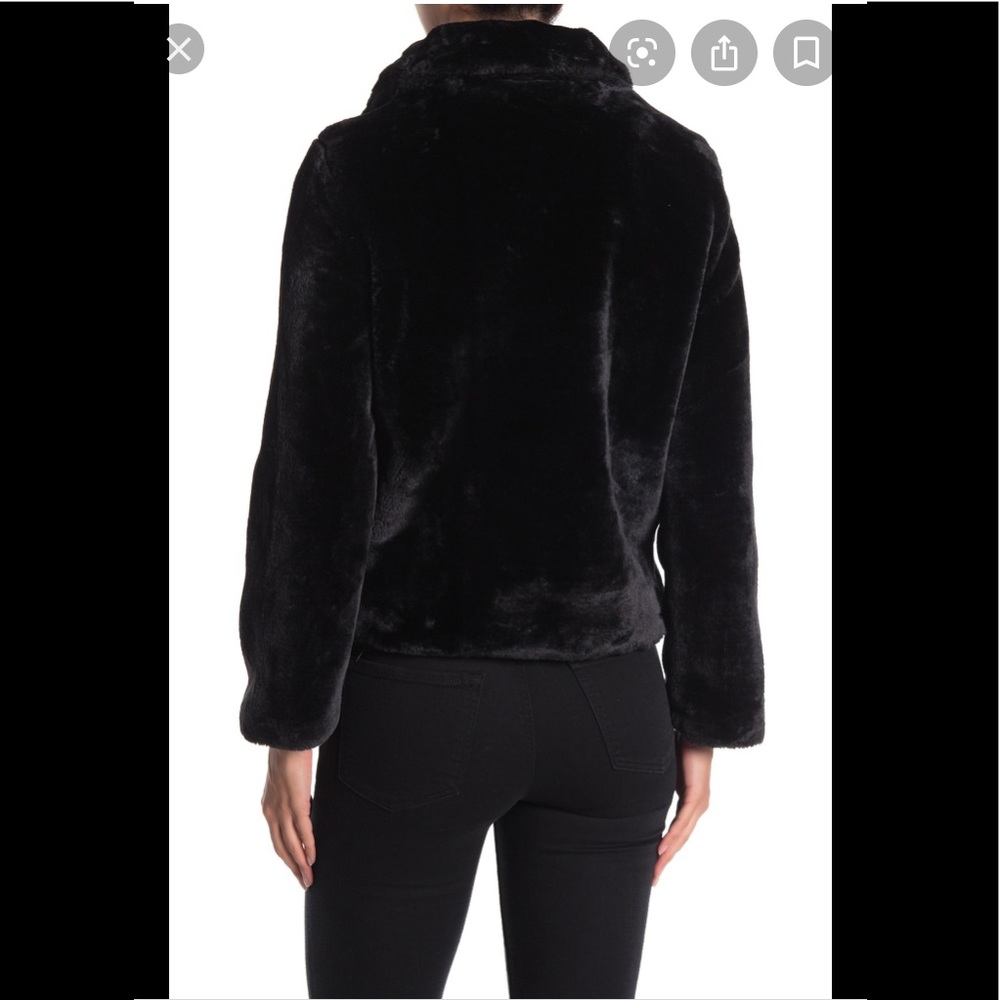 Juicy Couture,Faux Fur Moto Jacket,black,NWT - Picture 2 of 2